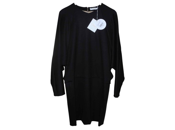 Chloé Dresses Black Wool Elastane  ref.105906