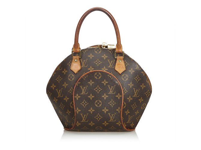 Louis Vuitton Monogram Ellipse PM Brown Leather Cloth  ref.106018