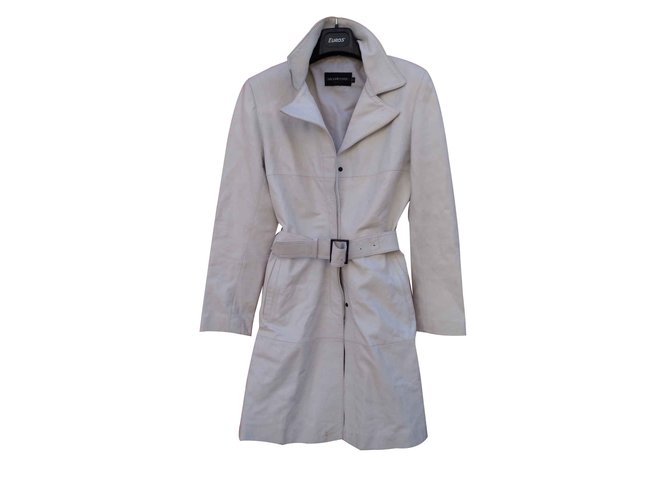Sinéquanone Leather jacket "SINEQUANONE" White  ref.106128