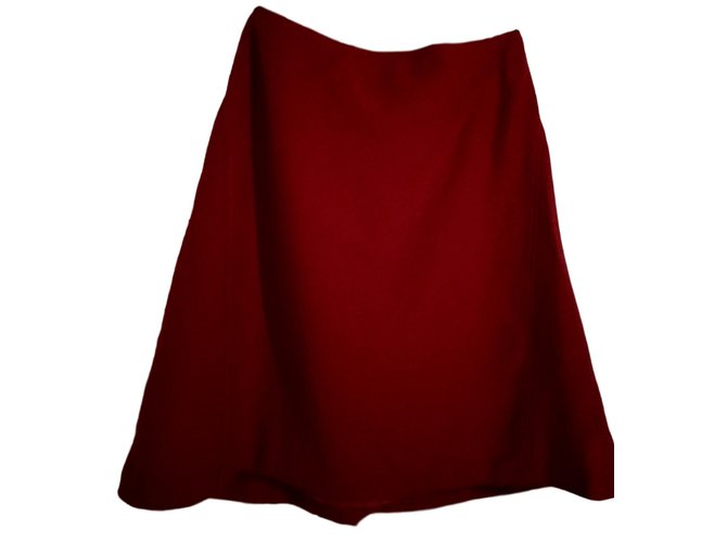 skirts Inès de la Fressange Red Wool  ref.106138