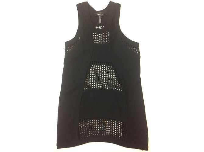 Isabel Marant Regata Sem Mangas de Algodão Preto