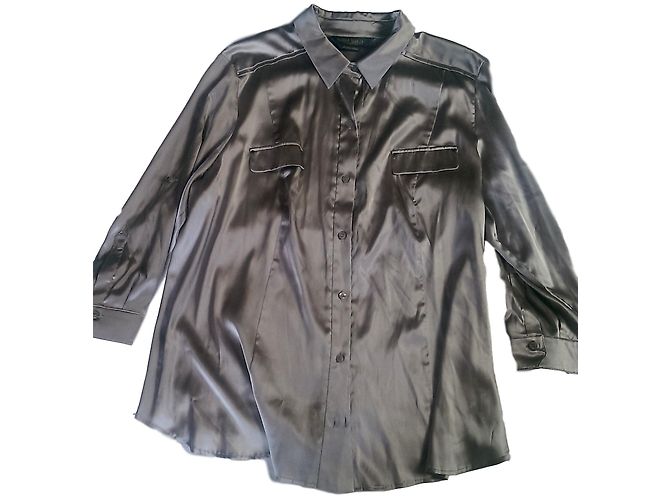 Marina Rinaldi Seidenbluse Grau