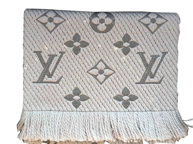 Louis Vuitton LOGOMANIA-SCHAL Grau