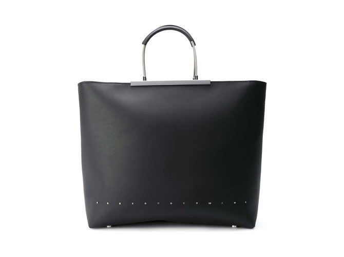 Alexander Wang Leather Dime Tote Bag Black ref.106243 Joli Closet