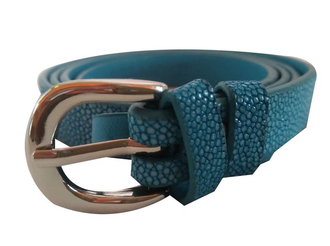 Autre Marque Turquoise stingray belt Exotic leather  ref.106361