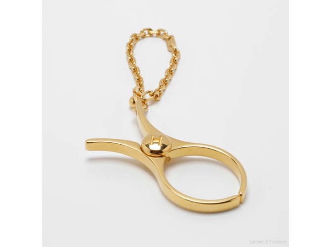 Hermès GLOVE CLAMP Golden Metal  ref.106369