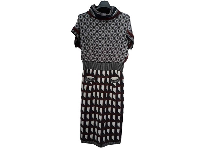 Jean Paul Gaultier Mid-length dress with short sleeves Multiple colors Silk  ref.106379