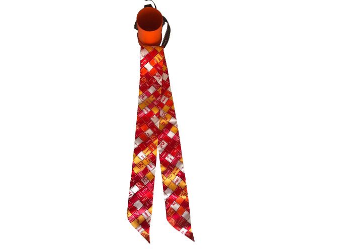 Hermès Twilly Hermes Bolduc com Praça de Seda Multicor