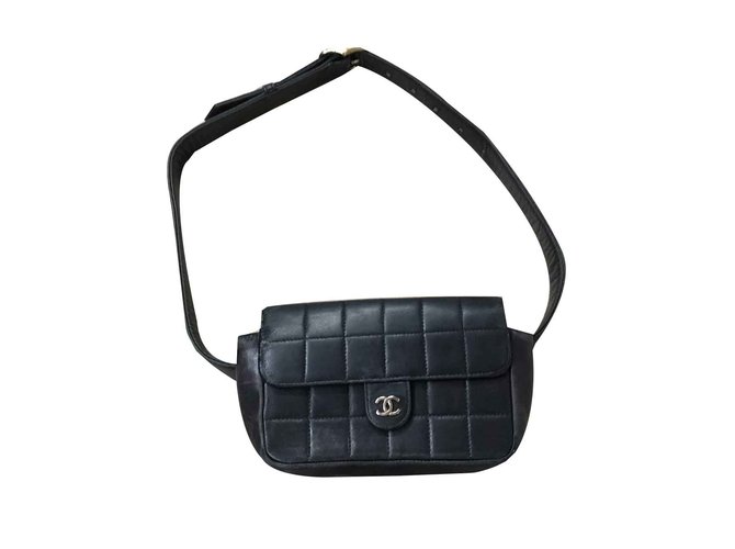 Chanel Clutch bags Black Leather  ref.106493