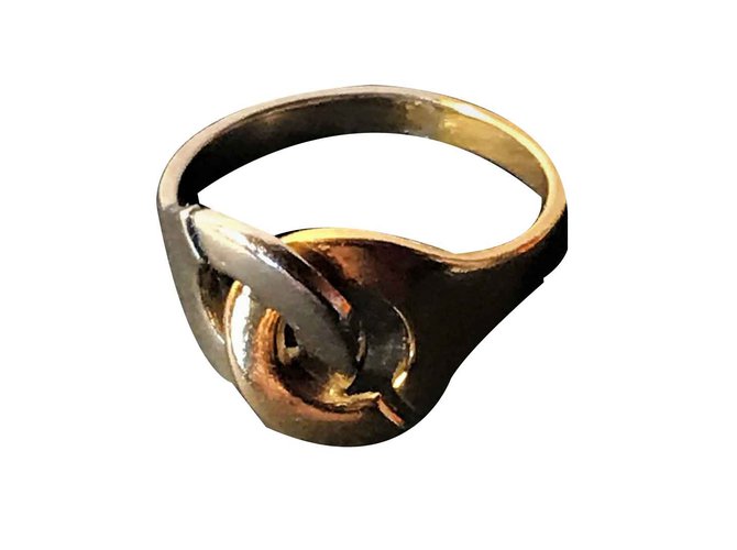 Dinh Van "Handcuffs" Ring em ouro bicolor 18 cts /750°°° Dourado  ref.106546