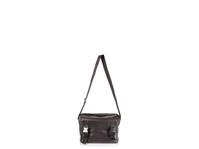 Prada messenger bag Brown Leather  ref.106654