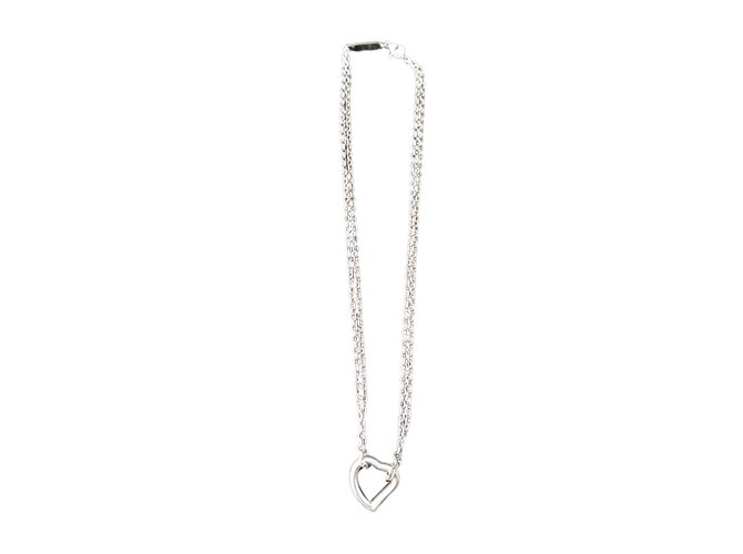 Beautiful Yves Saint Laurent silver necklace Silvery  ref.106670