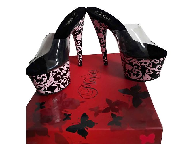 Autre Marque Flc Mules Absatz Schuhe Rosa Pink