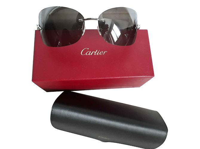 Gafas Cartier Panther Mask Plateadas Plata