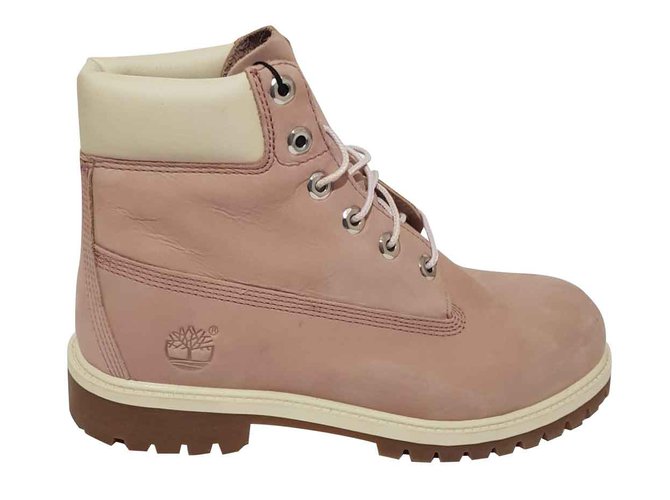 Timberland Boots Pink Leather  ref.106747