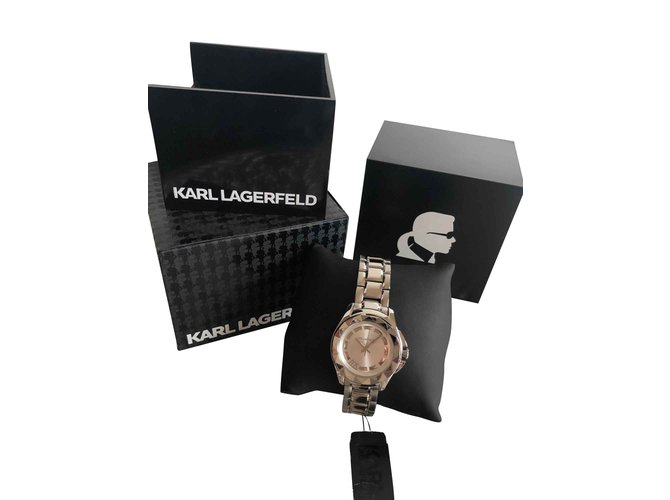 Karl Lagerfeld Relojes finos Plata Acero  ref.106764