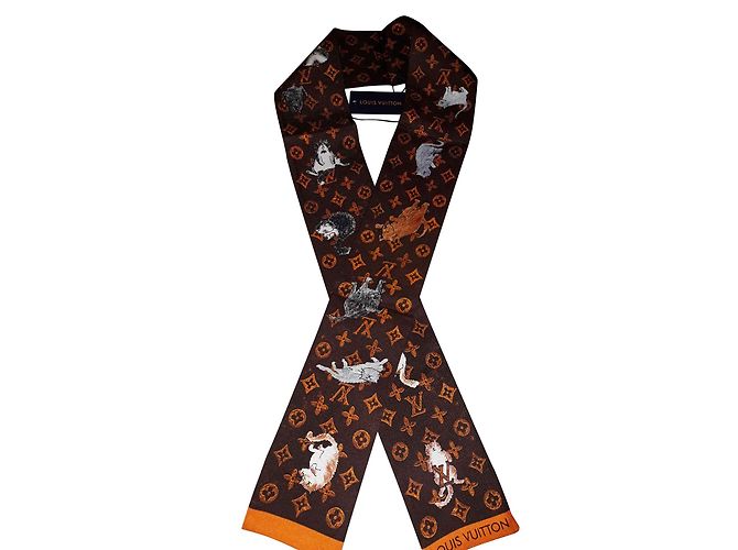 Louis Vuitton Fascia per catogramma Marrone Seta