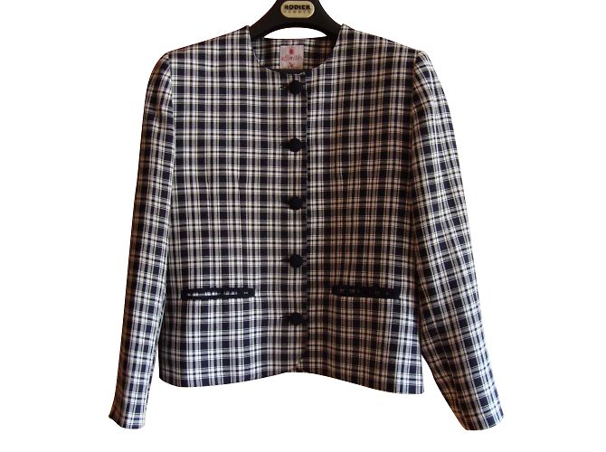Autre Marque SPENCER Jacke schwarz weiß kariert
