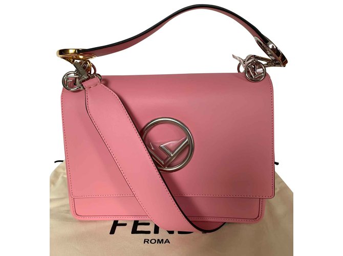 Fendi Kan I f Pink Leather  ref.106800
