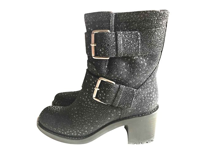 Botas Free Lance de piel negra Negro