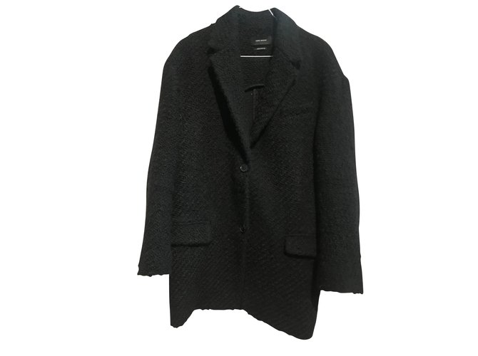 Isabel Marant Coats, Outerwear Black Pony-style calfskin  ref.106867