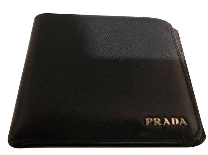 PRADA Portfolio Black Leather  ref.106887