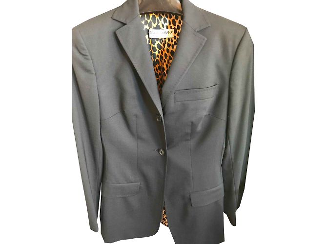 Dolce & Gabbana Wool Blazer Navy Blue