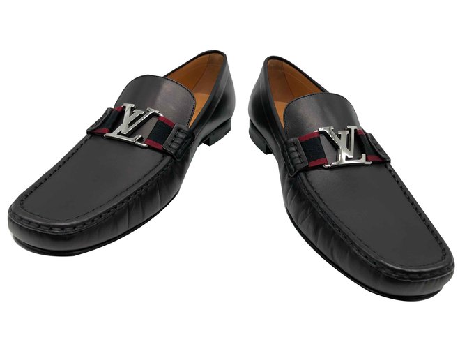 Louis Vuitton black Leather Loafers