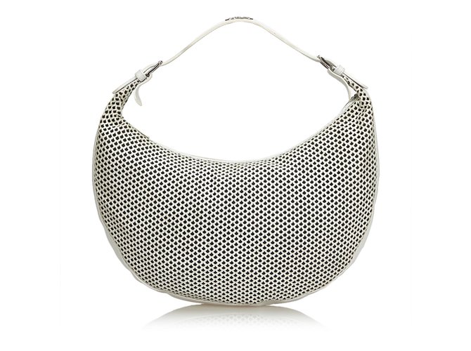Perforated Leather Hobo Bag