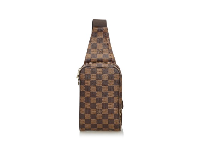 Louis Vuitton Damier Ebene Geronimos Brown Cloth  ref.106954