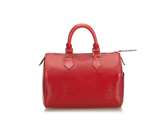 Louis Vuitton Epi Speedy 25 Red Leather  ref.106960