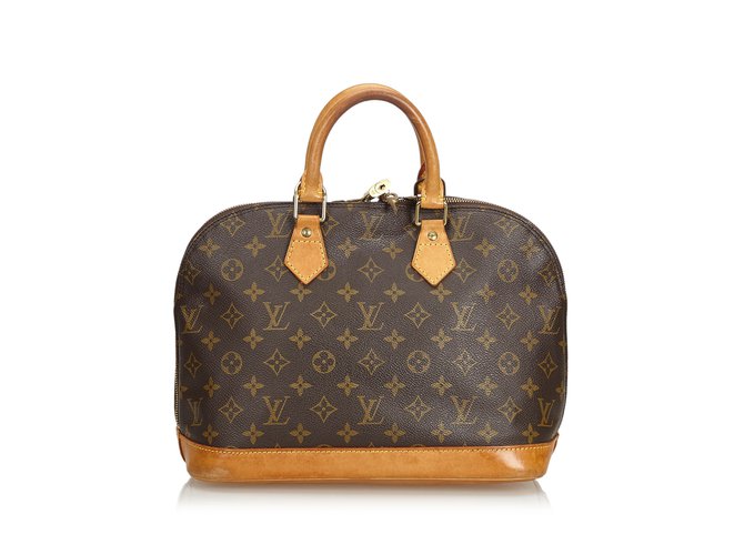 Louis Vuitton Monogramme Alma PM Cuir Toile Marron  ref.106970