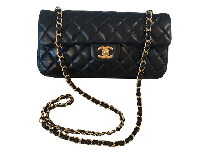 Chanel TIMELESS Black Leather  ref.107067
