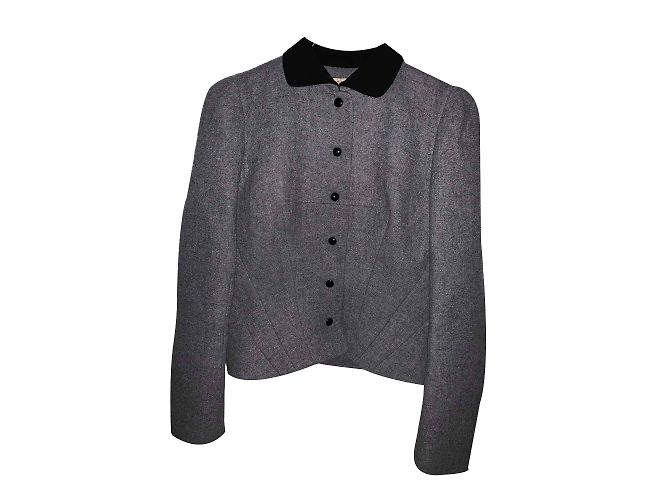Balenciaga Jacke Grau Viscose