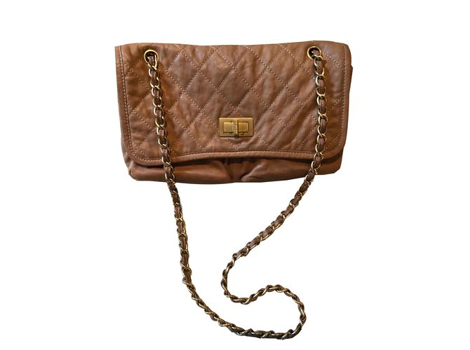 Chanel classical Brown Leather  ref.107076