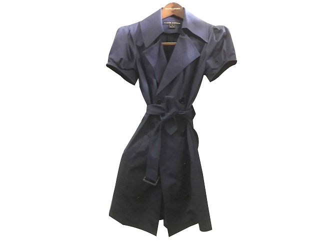 Vestido camisero Ralph Lauren de algodón azul marino