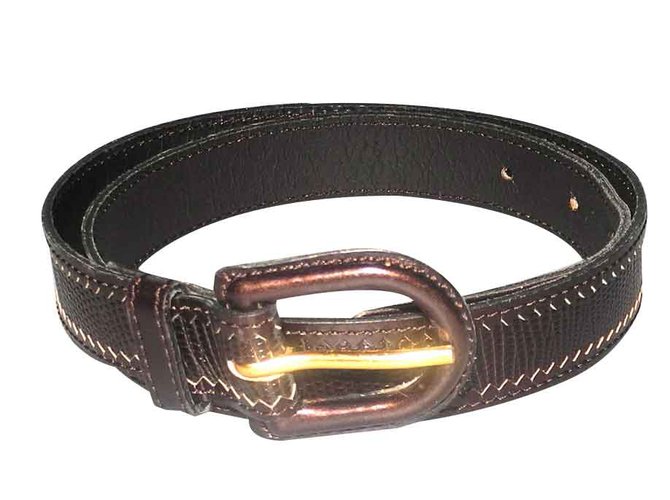 Saint Laurent Belts Chocolate Leather  ref.107103