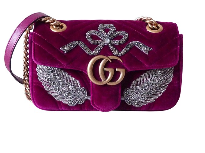 Gucci MARMONT LIMITED EDITION CRYSTAL SWAROVSKI Purple Velvet  ref.107126