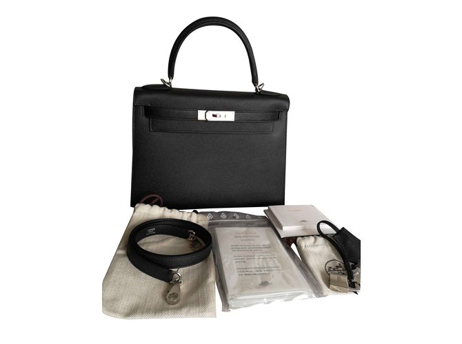 Hermès Kelly Black Leather  ref.107265