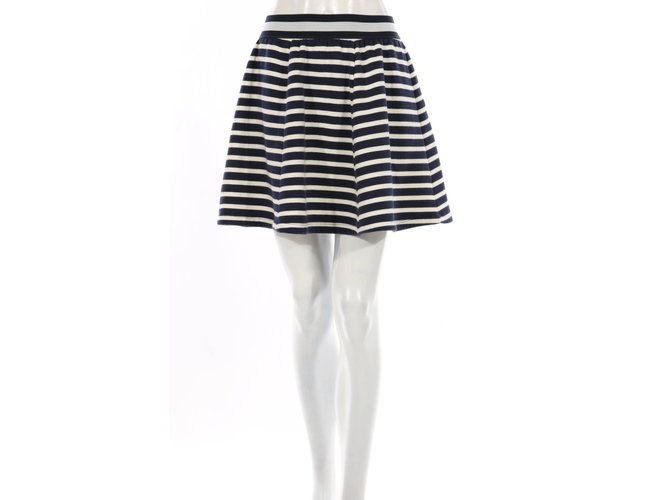Autre Marque Skirts White Blue Cotton Polyester  ref.107362