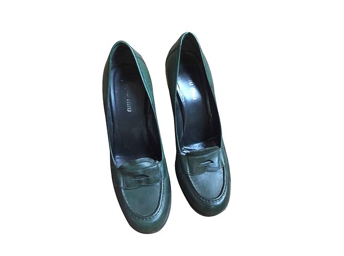 Escarpins MIU MIU vintage vert bouteille