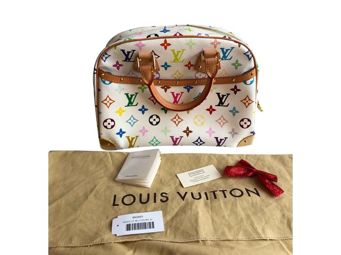 Louis Vuitton Mehrfarbige Handtasche Weiß Leder  ref.107528