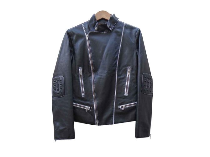 Tod's Jackets Black Leather  ref.107558