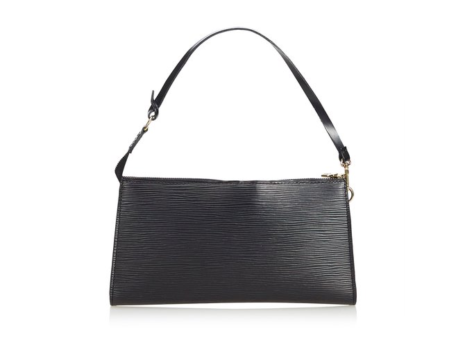 Louis Vuitton Epi Pochette Accessoires Black Leather  ref.107563