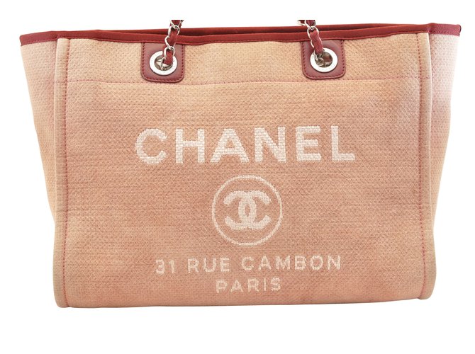 Chanel Deauville Rosa Tela  ref.107581