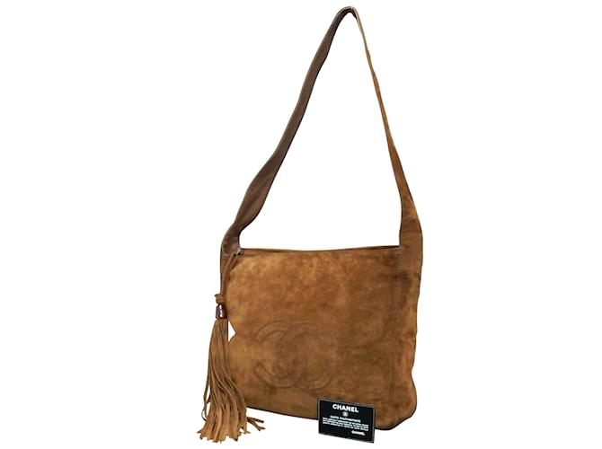 Chanel Vintage Handbag Brown Suede  ref.107599