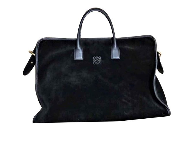 Loewe Black suede bag ref.107709 Joli Closet