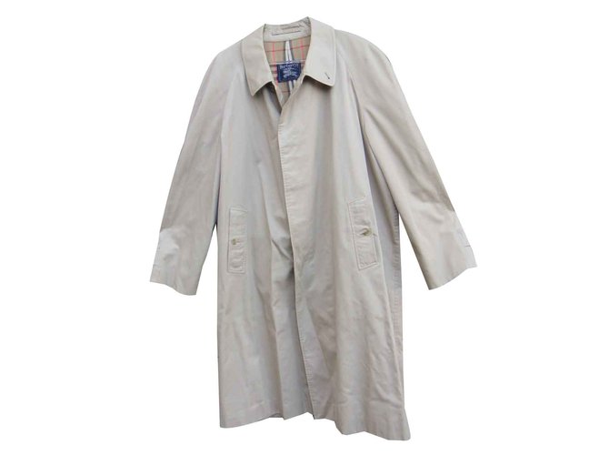 Burberry Men Coats Outerwear Beige Cotton Polyester  ref.107723