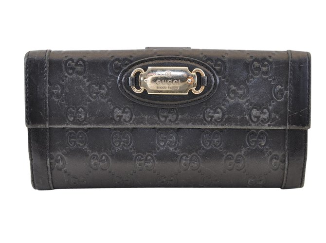 Gucci wallet Black Leather  ref.107762