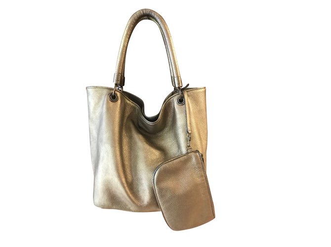Lancel French Flair Golden Leather  ref.107898